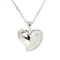 Strieborný prívesok srdce so zirkónmi