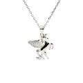 Strieborný prívesok jednorožec so zirkónmi