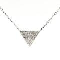 Strieborný reťaz s pevnou ozdobou trojuholníka so zirkónmi