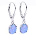 Strieborné náušnice s modrým opálom