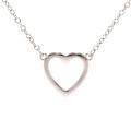 Strieborný reťaz s pevnou ozdobou srdca