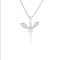 Strieborný prívesok anjel so zirkónmi