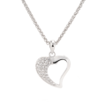 Strieborný prívesok srdca so zirkónmi