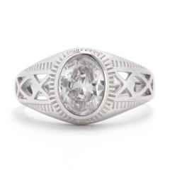 Strieborný prsteň so zirkónmi