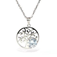 Strieborný prívesok strom života so zirkónom