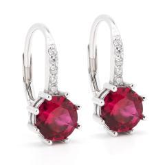 Strieborné náušnice s turmalínom a zirkónmi