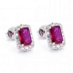 Strieborné náušnice s turmalínom