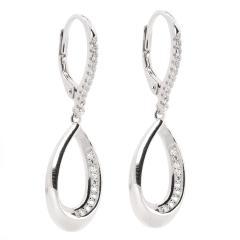 Strieborné náušnice so zirkónmi