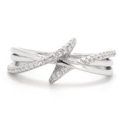 Strieborný prsteň so zirkónmi