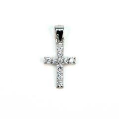 Strieborný krížik so zirkónmi