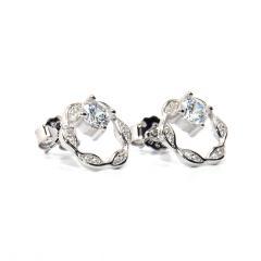 Strieborné náušnice so zirkónmi