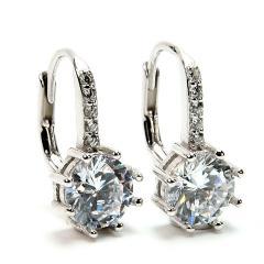 Strieborné náušnice so zirkónmi