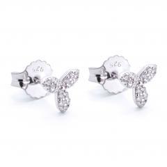Strieborné náušnice so zirkónmi
