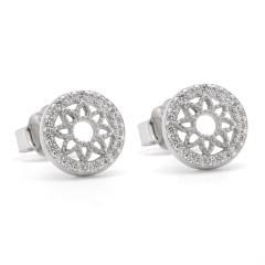 Strieborné náušnice so zirkónmi