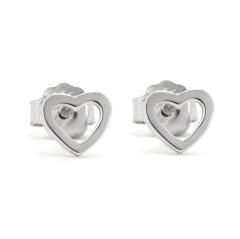 Strieborné srdiečka náušnice