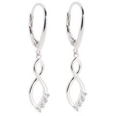 Strieborné náušnice so zirkónmi