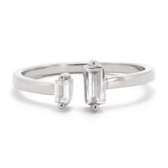 Strieborný prsteň so zirkónmi