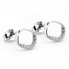Strieborné náušnice so zirkónmi