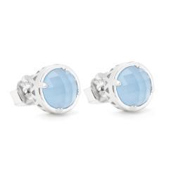 Strieborné náušnice s achátom