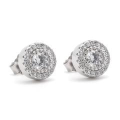 Strieborné náušnice so zirkónmi