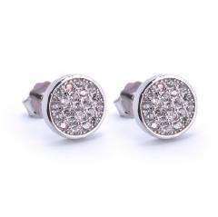 Strieborné náušnice kolečka so zirkónmi