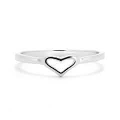 Strieborný prsteň SRDCE