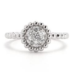 Strieborný prsteň so zirkónmi