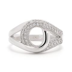 Strieborný prsteň POUTO so zirkónmi