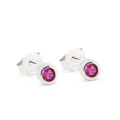 Strieborné náušnice s turmalínom