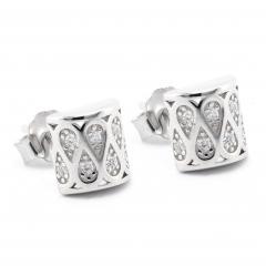Strieborné náušnice so zirkónmi