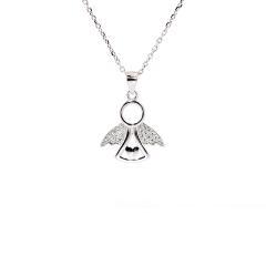 Strieborný prívesok anjel so zirkónmi