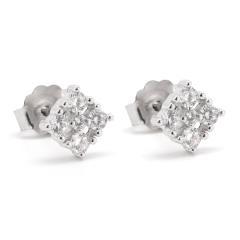 Strieborné náušnice so zirkónmi