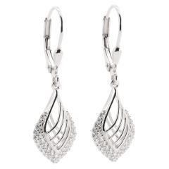 Strieborné náušnice so zirkónmi