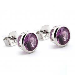 Strieborné náušnice s alexandritom