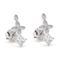Strieborné náušnice so zirkónmi