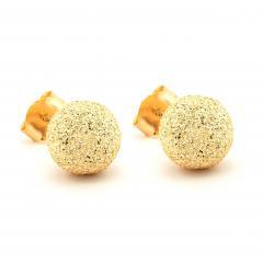 Pozlátené náušnice guľôčky 8mm