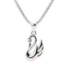 Strieborný prívesok labuť so zirkónmi