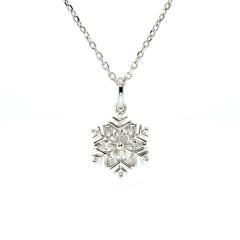 Strieborný prívesok vločka so zirkónmi