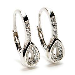 Strieborné náušnice so zirkónmi