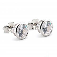 Strieborné náušnice so zirkónmi