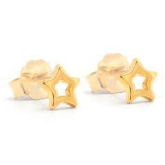 Pozlátené náušnice hviezdičky