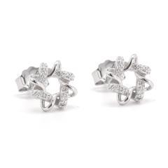 Strieborné náušnice so zirkónmi