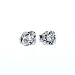 Strieborné náušnice so zirkónmi