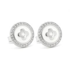Strieborné náušnice s perleťou