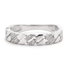 Strieborný prsteň so zirkónmi