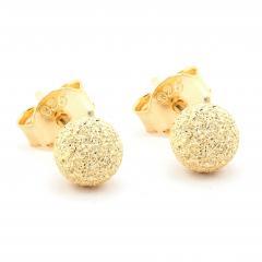 Pozlátené náušnice guľôčky 5 mm