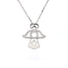 Strieborný prívesok anjel so zirkónmi